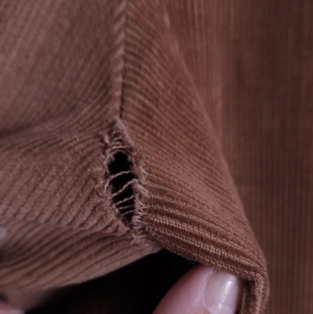 Vintage Pioneer Wear Camel Brown Corduroy Blazer with Tan Leather Accents